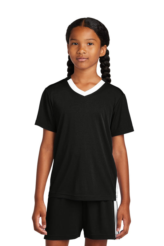 Sport-Tek- Sport-Tek® Youth Competitor™ United V-Neck YST101-Medtech- 1