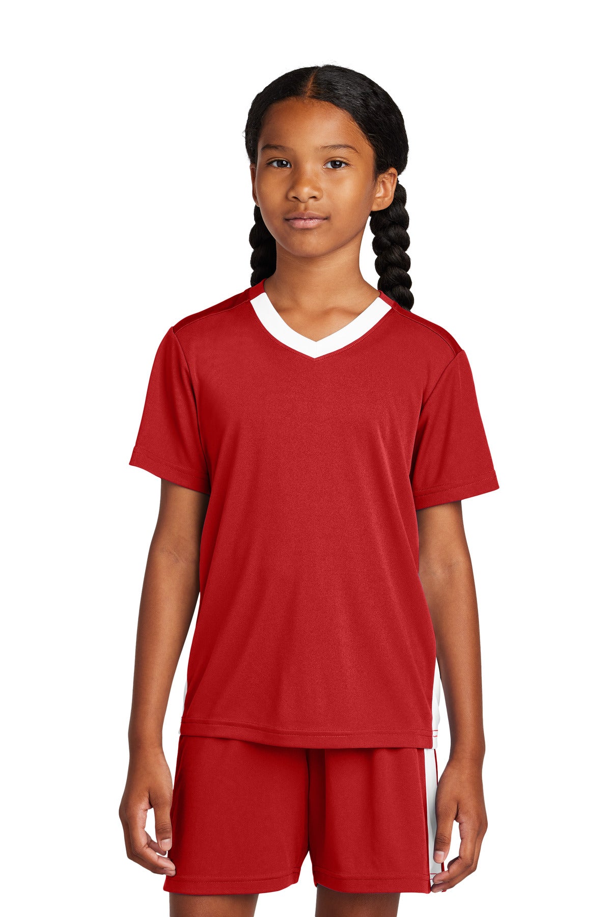 Sport-Tek- Sport-Tek® Youth Competitor™ United V-Neck YST101-Medtech- 4