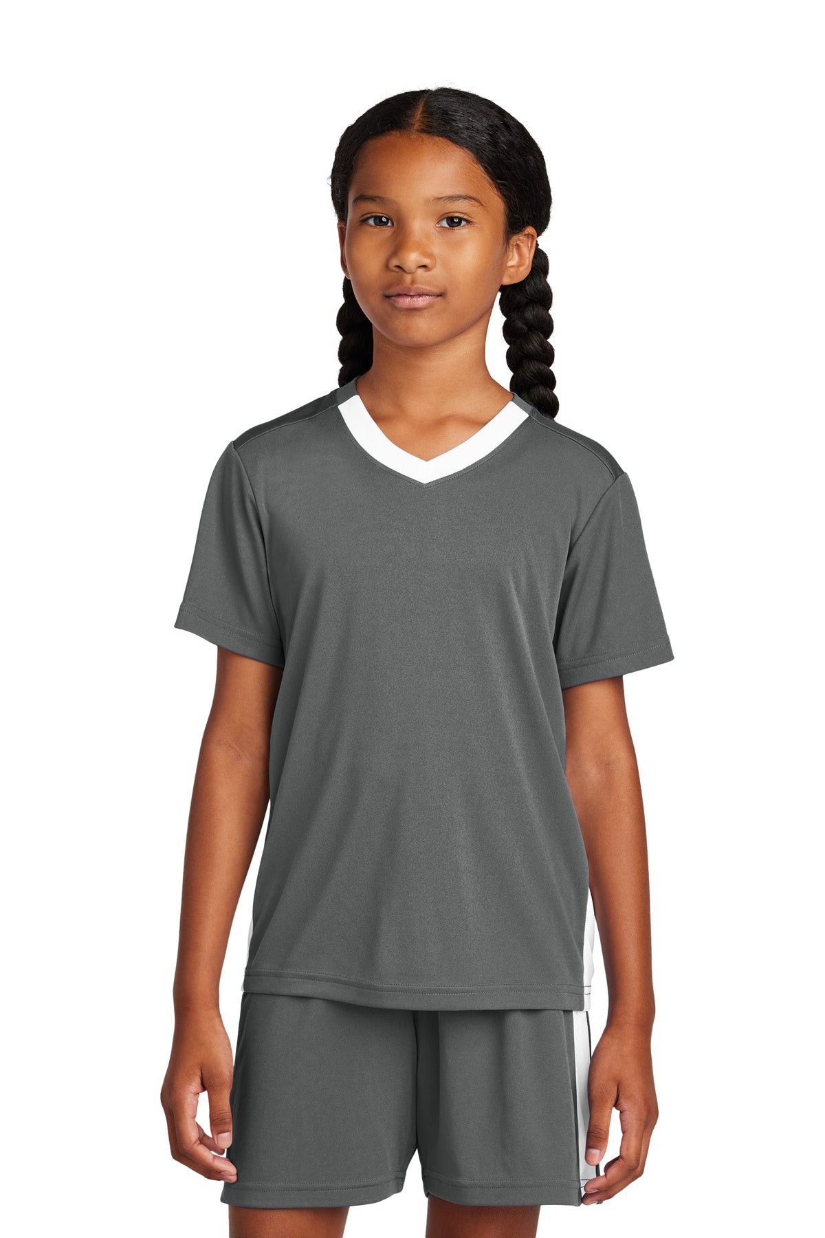 Sport-Tek- Sport-Tek® Youth Competitor™ United V-Neck YST101-Medtech- 6