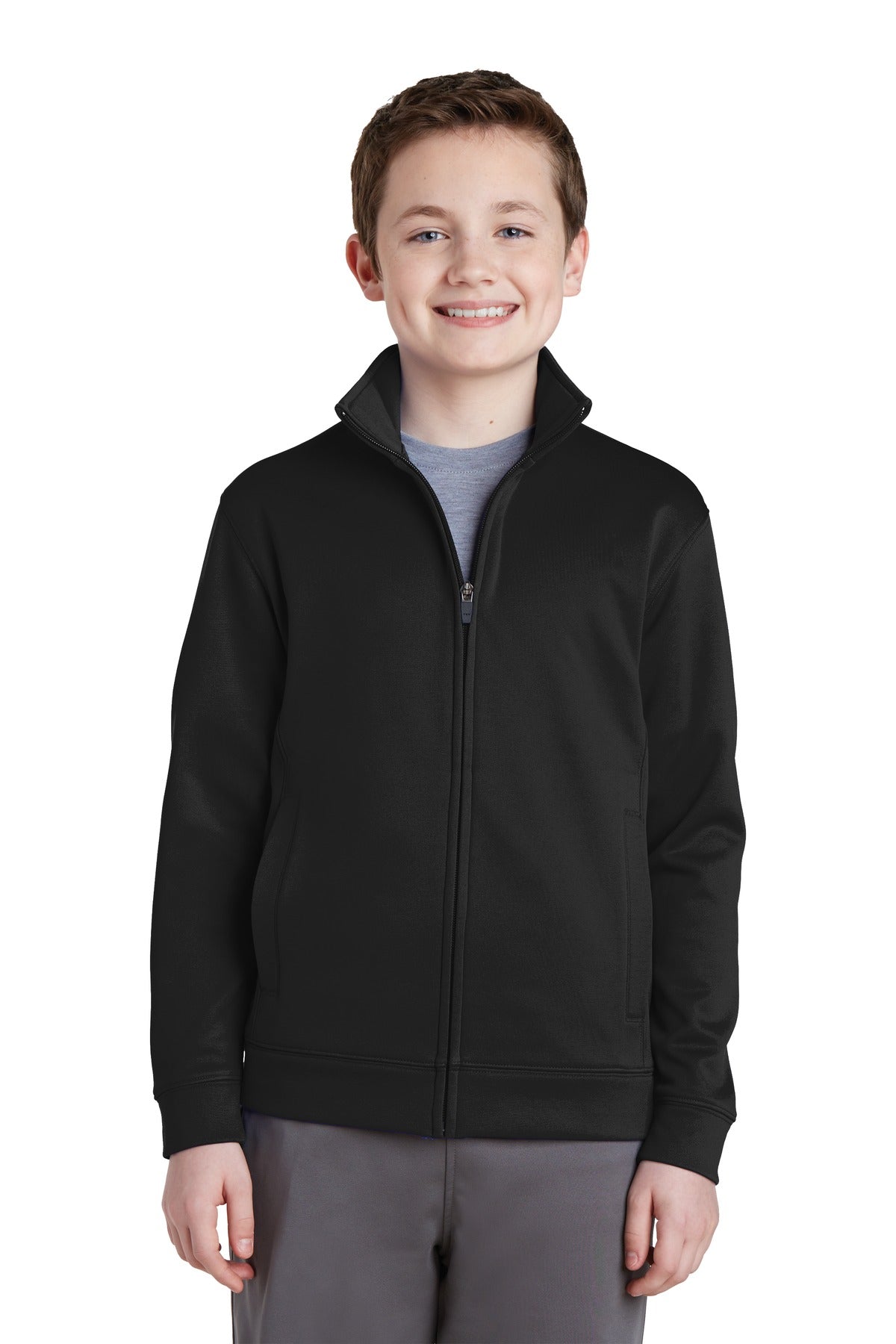 Sport-Tek- Sport-Tek® Youth Sport-Wick® Fleece Full-Zip Jacket. YST241-Medtech- 1