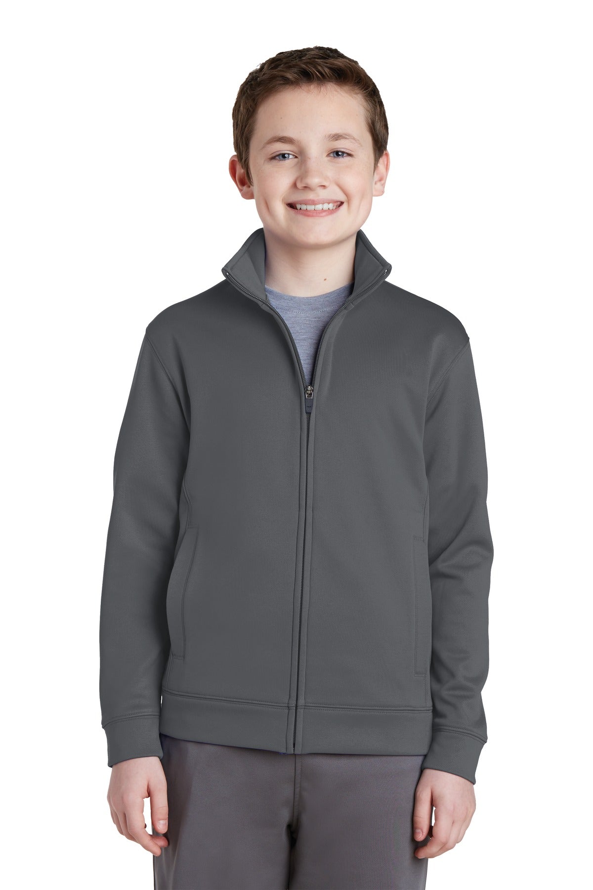 Sport-Tek- Sport-Tek® Youth Sport-Wick® Fleece Full-Zip Jacket. YST241-Medtech- 2