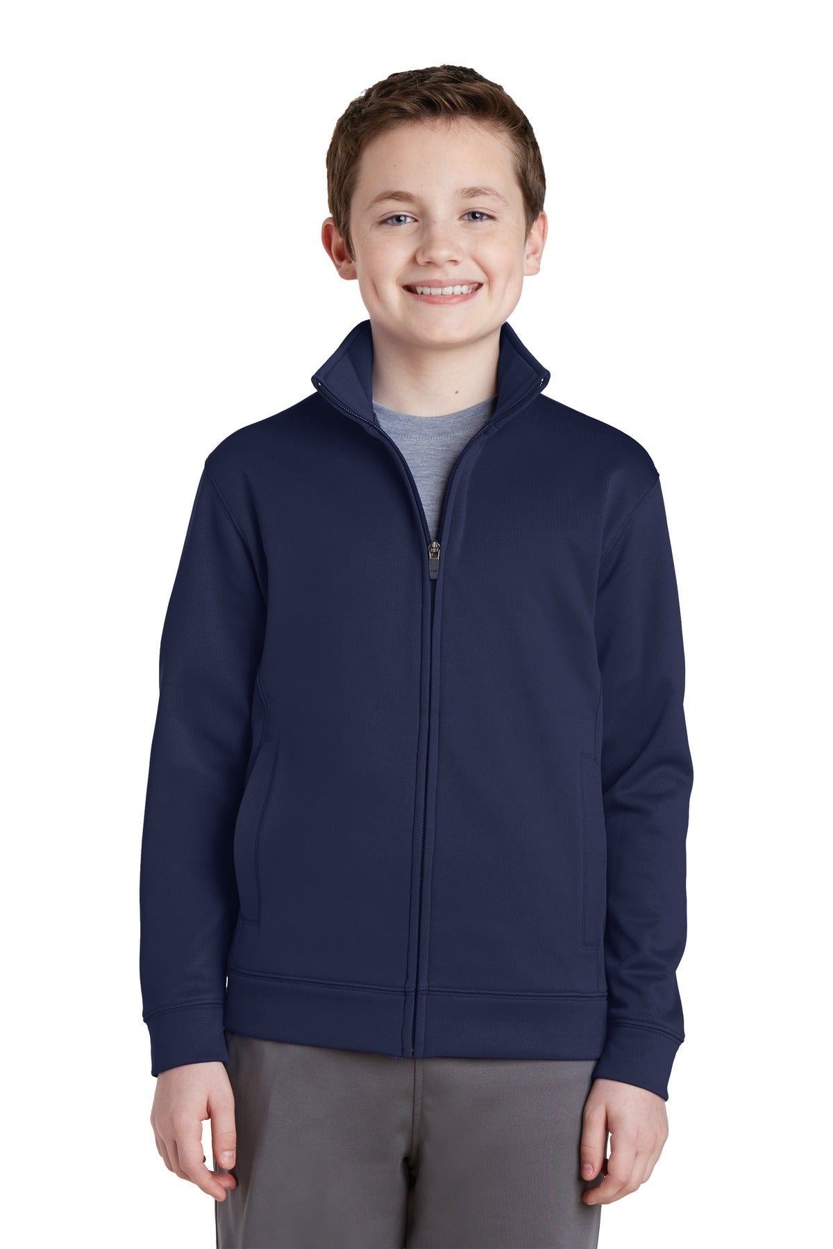 Sport-Tek- Sport-Tek® Youth Sport-Wick® Fleece Full-Zip Jacket. YST241-Medtech- 4