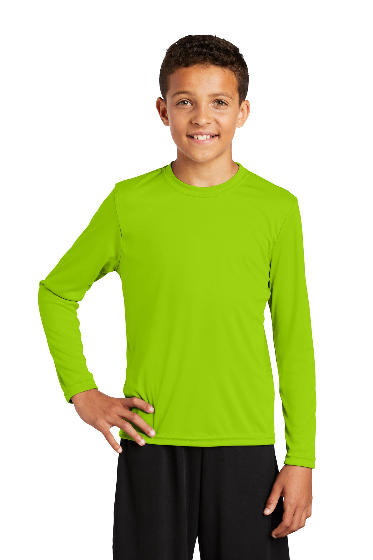 Sport-Tek- Sport-Tek® Youth Long Sleeve PosiCharge® Competitor™ Tee. YST350LS-Medtech- 13