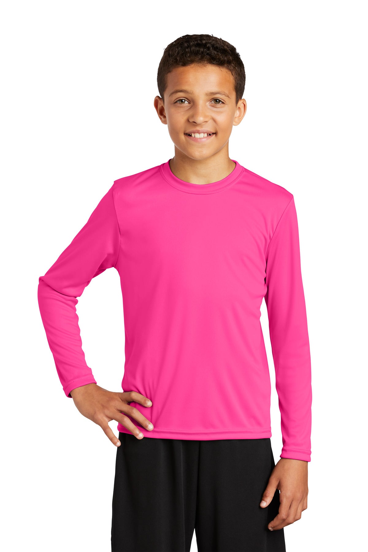 Sport-Tek- Sport-Tek® Youth Long Sleeve PosiCharge® Competitor™ Tee. YST350LS-Medtech- 16