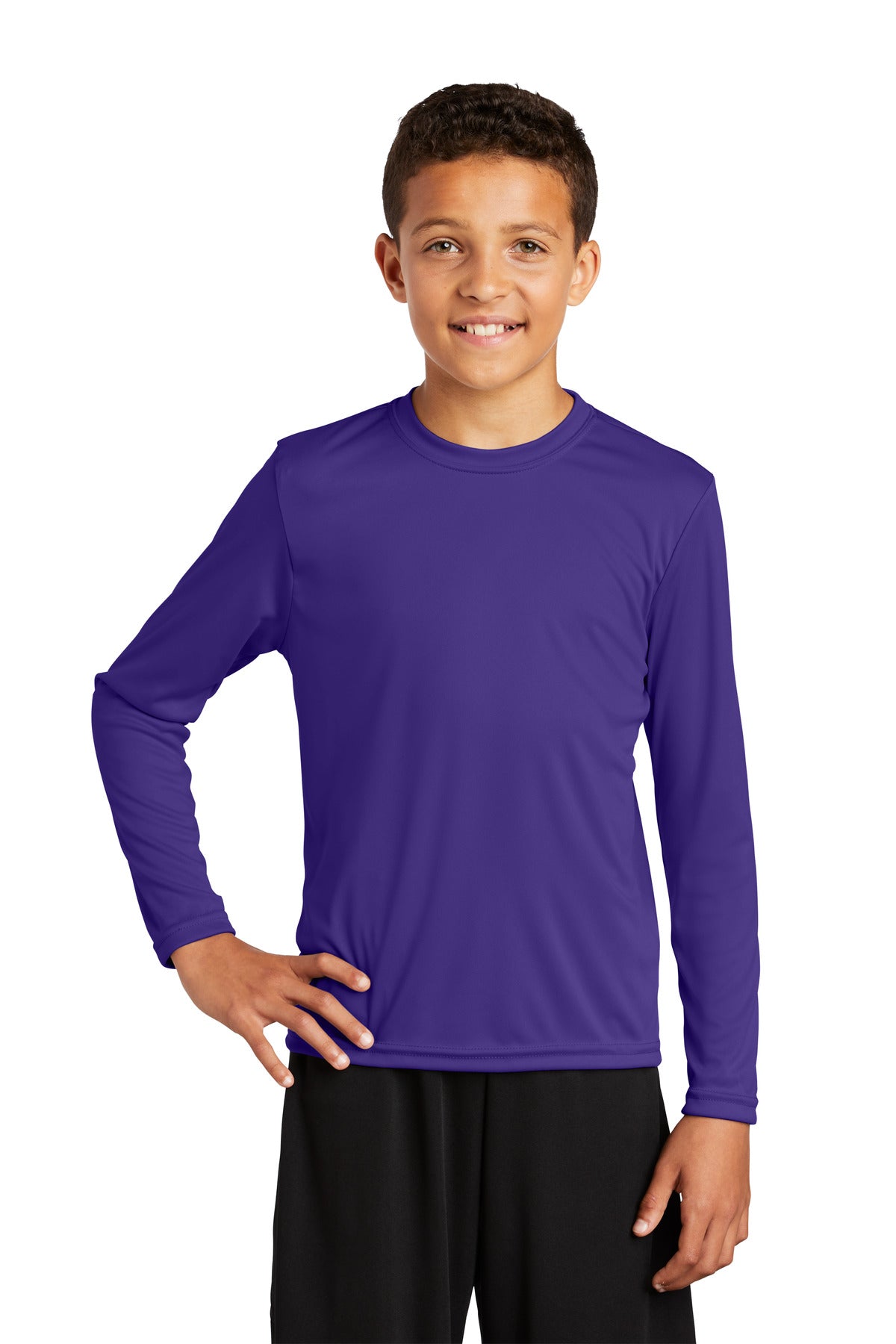 Sport-Tek- Sport-Tek® Youth Long Sleeve PosiCharge® Competitor™ Tee. YST350LS-Medtech- 18