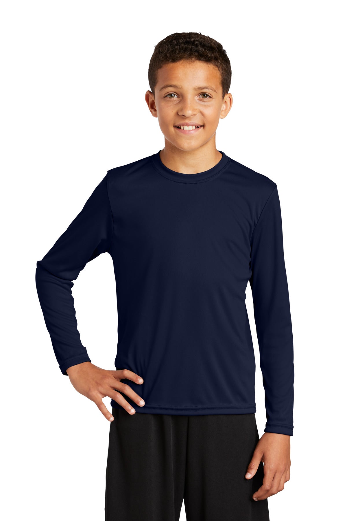 Sport-Tek- Sport-Tek® Youth Long Sleeve PosiCharge® Competitor™ Tee. YST350LS-Medtech- 21