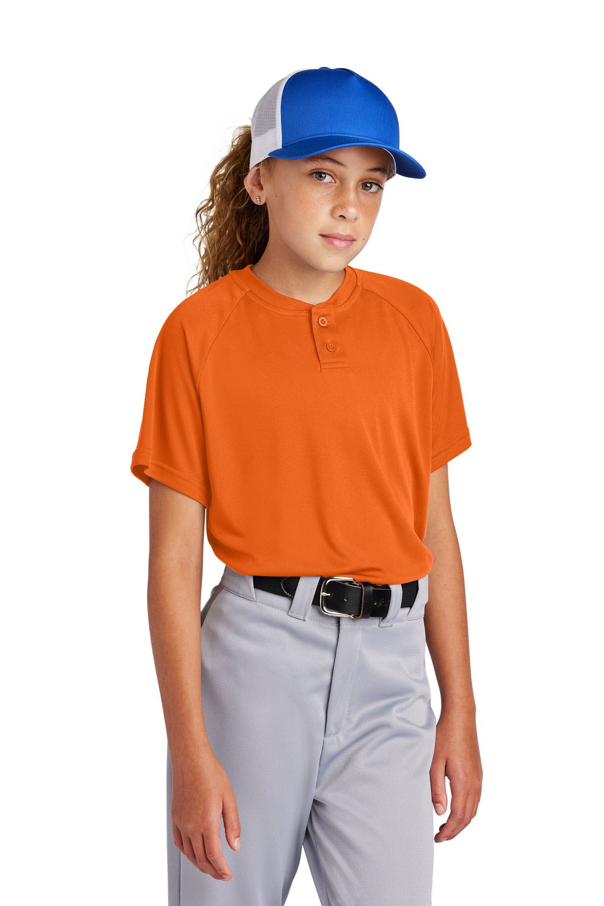 Sport-Tek- Sport-Tek® Youth PosiCharge® Competitor™ 2-Button Henley YST359-Medtech- 3