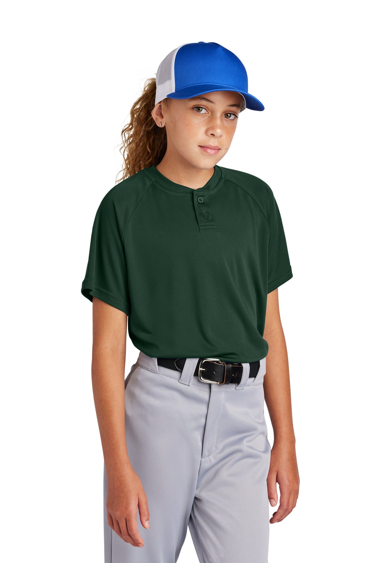 Sport-Tek- Sport-Tek® Youth PosiCharge® Competitor™ 2-Button Henley YST359-Medtech- 5