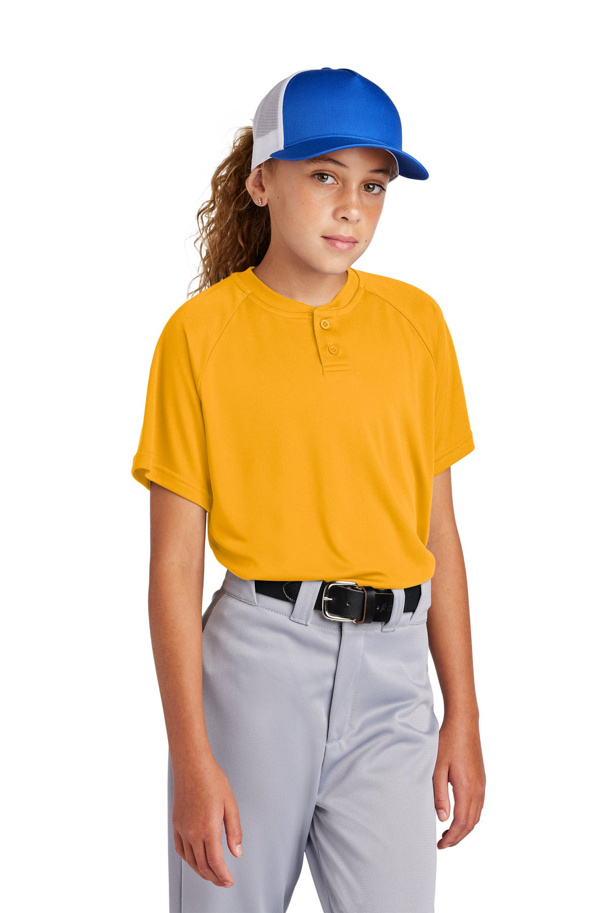 Sport-Tek- Sport-Tek® Youth PosiCharge® Competitor™ 2-Button Henley YST359-Medtech- 6