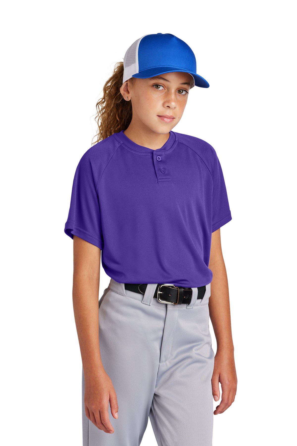 Sport-Tek- Sport-Tek® Youth PosiCharge® Competitor™ 2-Button Henley YST359-Medtech- 9