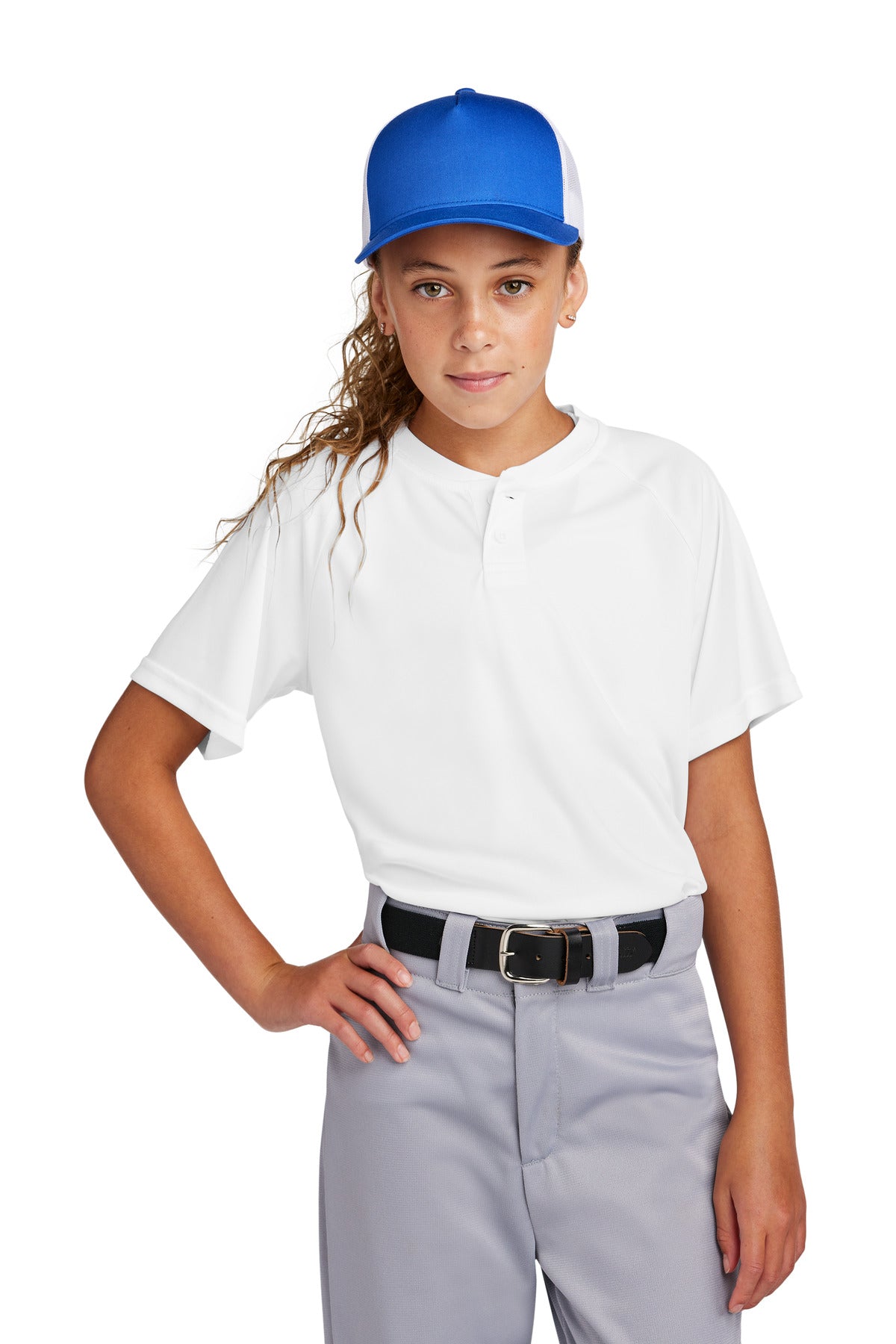 Sport-Tek- Sport-Tek® Youth PosiCharge® Competitor™ 2-Button Henley YST359-Medtech- 13