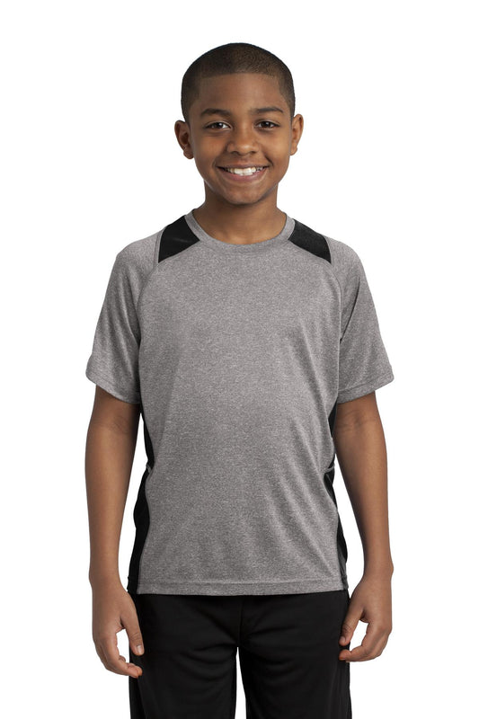 Sport-Tek- Sport-Tek® Youth Heather Colorblock Contender™ Tee. YST361-Medtech- 1