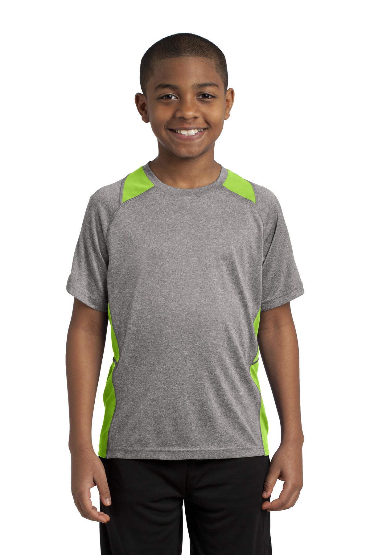 Sport-Tek- Sport-Tek® Youth Heather Colorblock Contender™ Tee. YST361-Medtech- 4