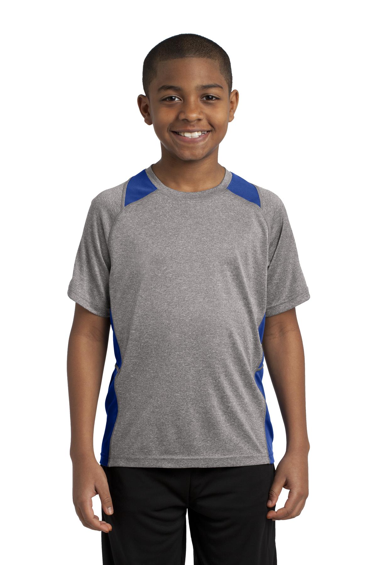 Sport-Tek- Sport-Tek® Youth Heather Colorblock Contender™ Tee. YST361-Medtech- 8