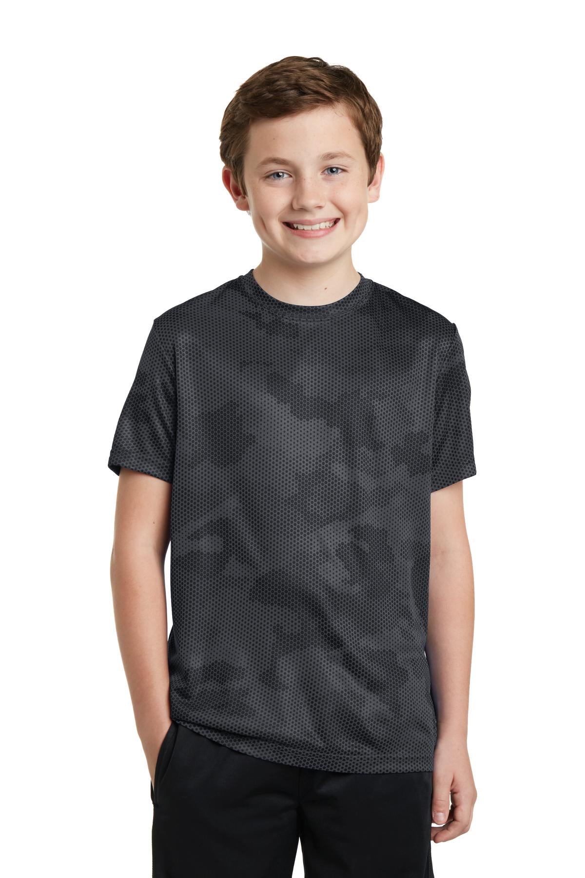 Sport-Tek- Sport-Tek® Youth CamoHex Tee. YST370-Medtech- 4