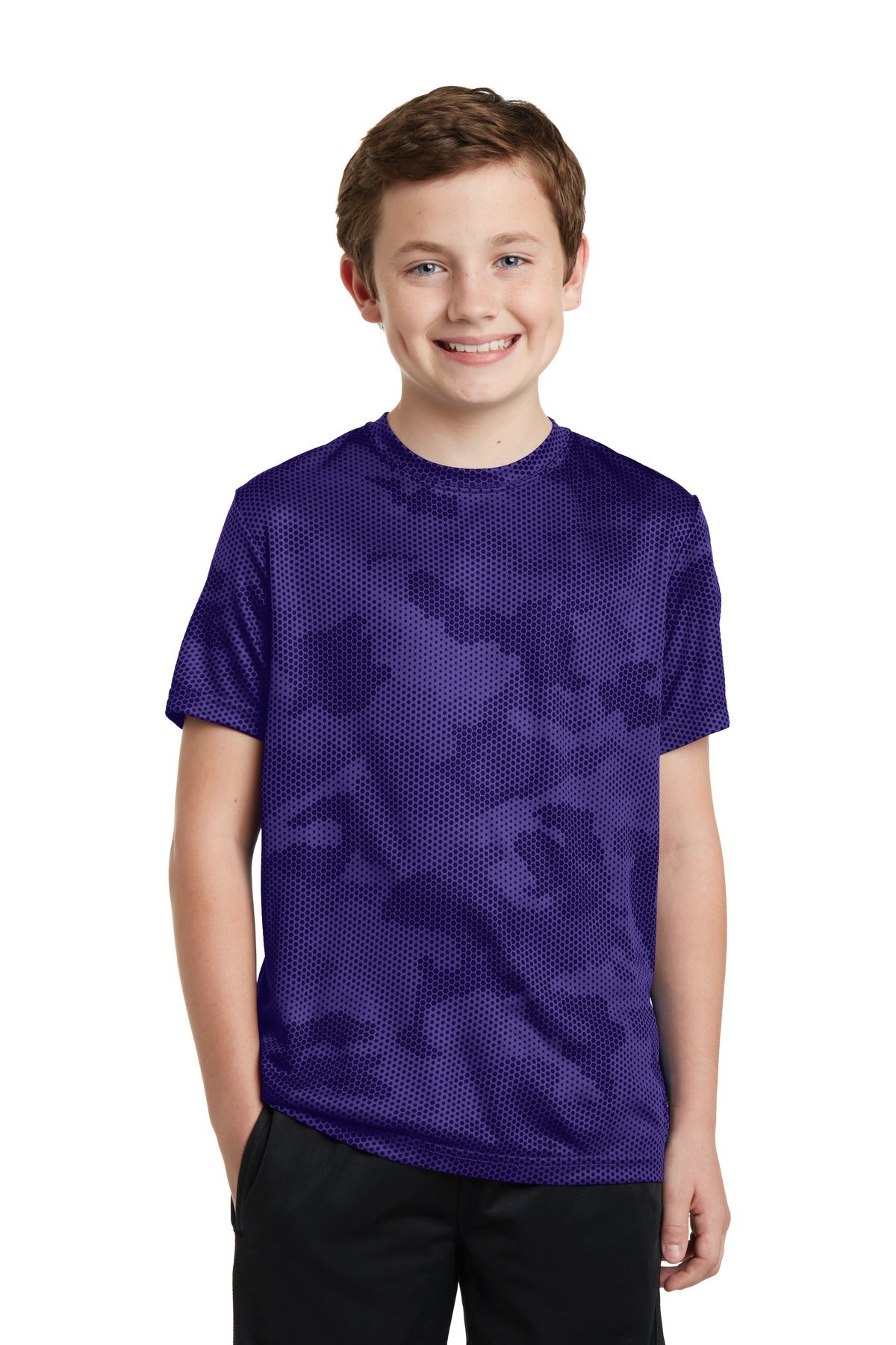 Sport-Tek- Sport-Tek® Youth CamoHex Tee. YST370-Medtech- 9