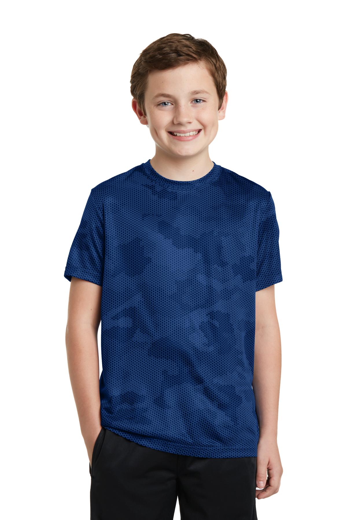 Sport-Tek- Sport-Tek® Youth CamoHex Tee. YST370-Medtech- 11