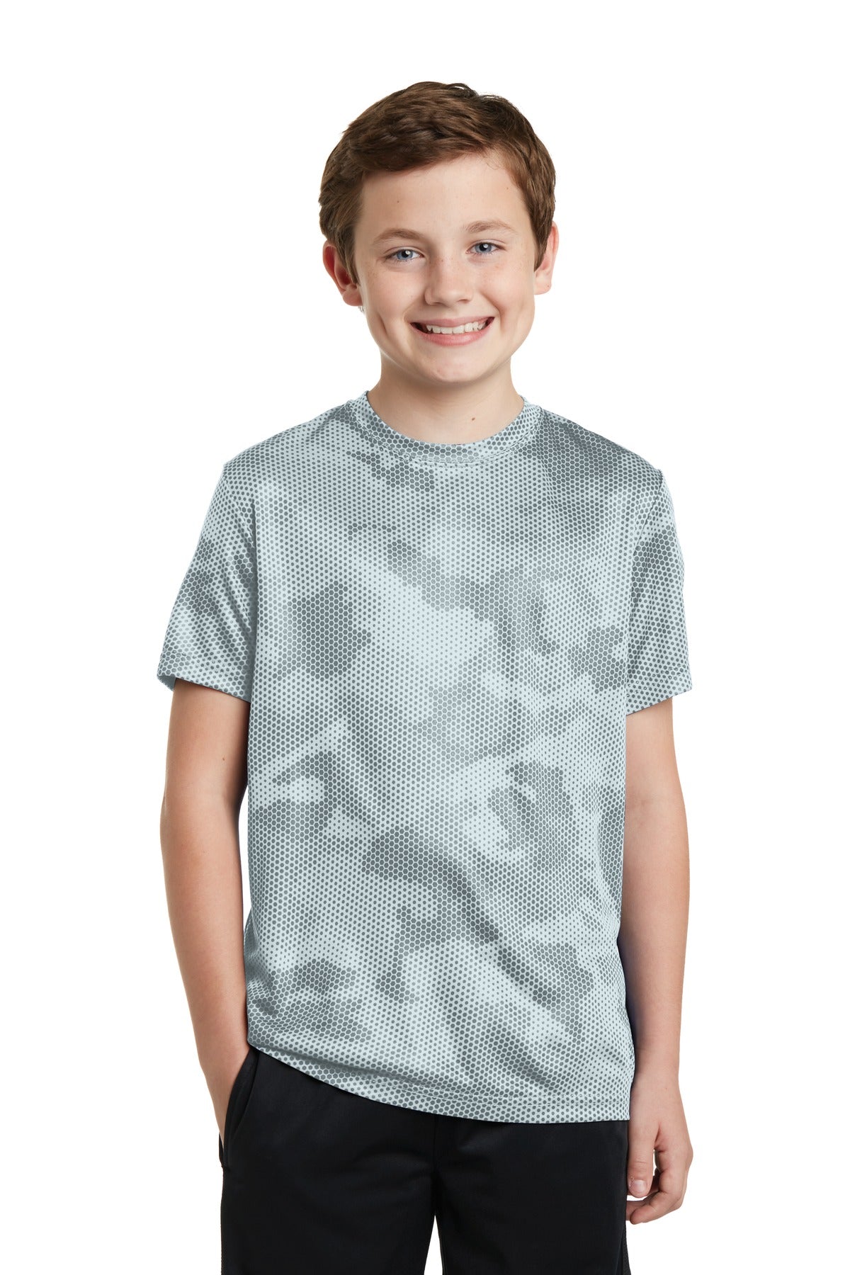 Sport-Tek- Sport-Tek® Youth CamoHex Tee. YST370-Medtech- 12