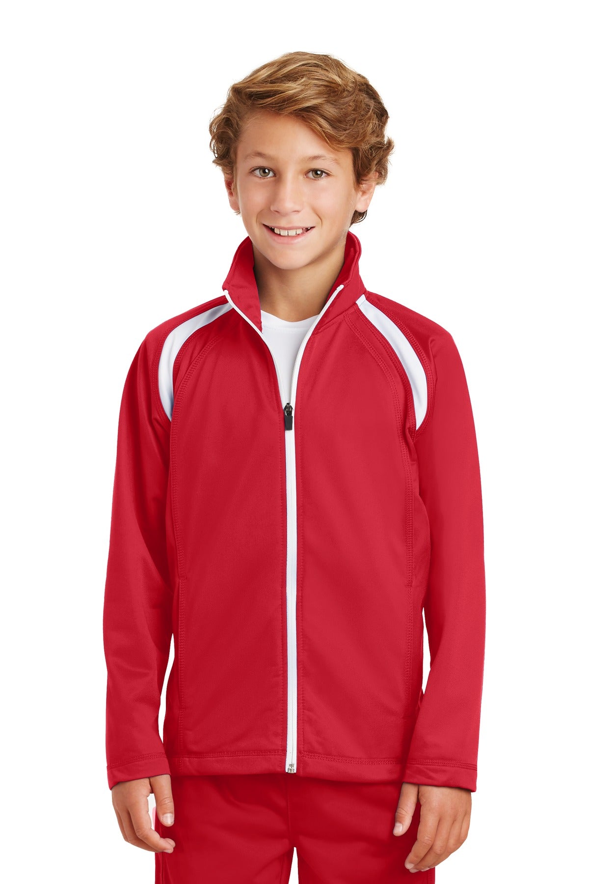 Sport-Tek- Sport-Tek® Youth Tricot Track Jacket. YST90-Medtech- 3