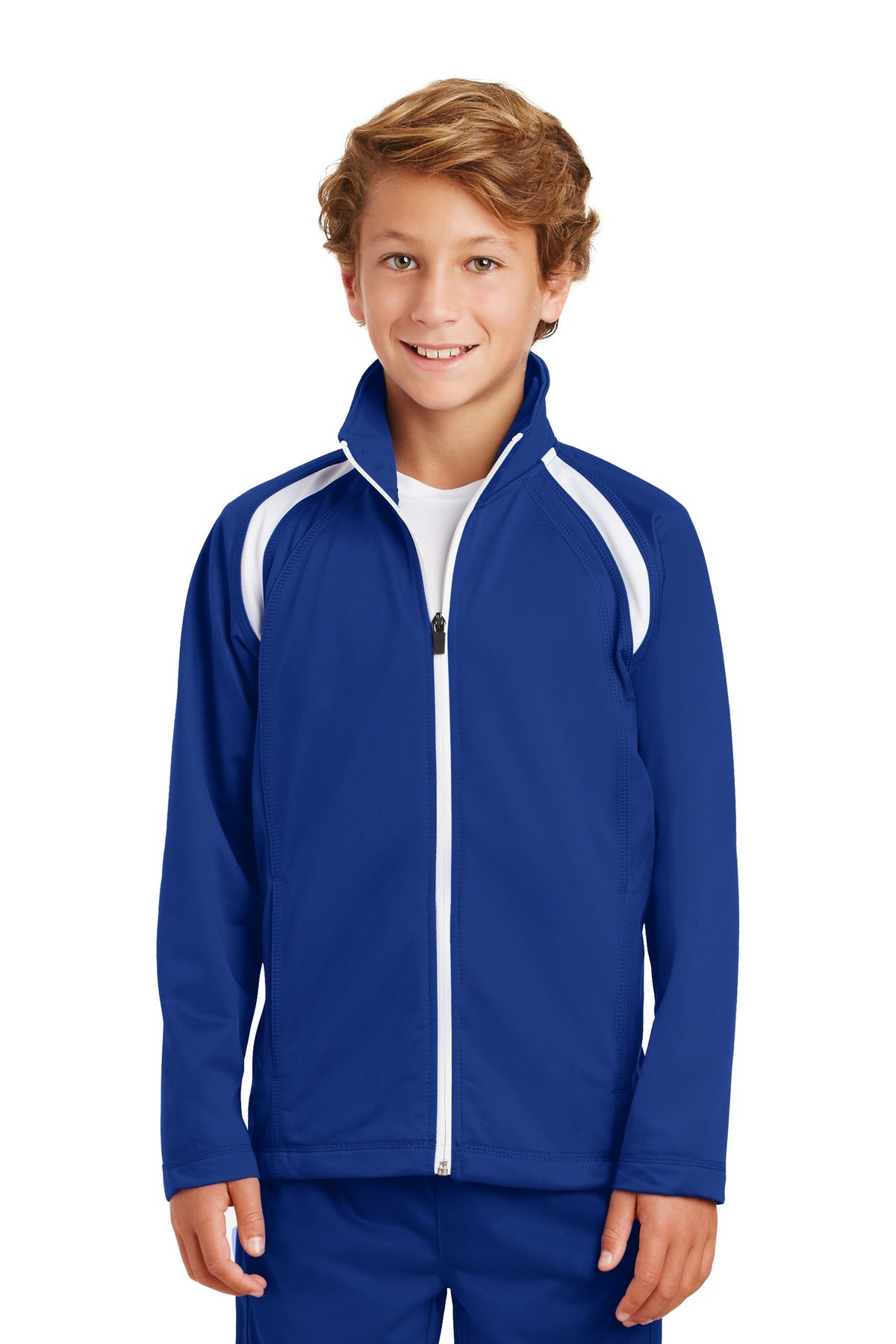 Sport-Tek- Sport-Tek® Youth Tricot Track Jacket. YST90-Medtech- 4