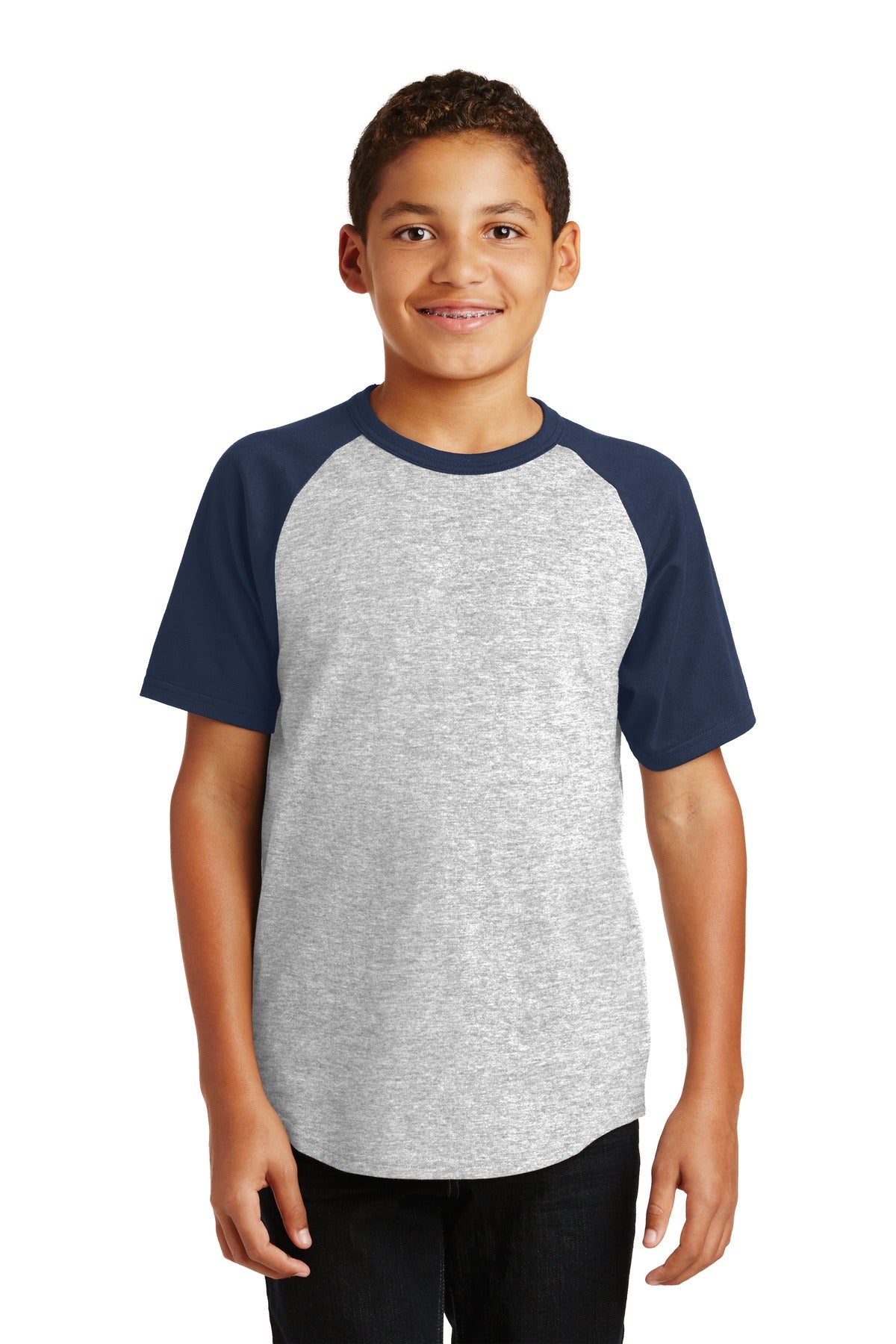 Sport-Tek- Sport-Tek® Youth Short Sleeve Colorblock Raglan Jersey. YT201-Medtech- 2