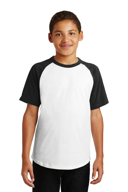 Sport-Tek- Sport-Tek® Youth Short Sleeve Colorblock Raglan Jersey. YT201-Medtech- 3