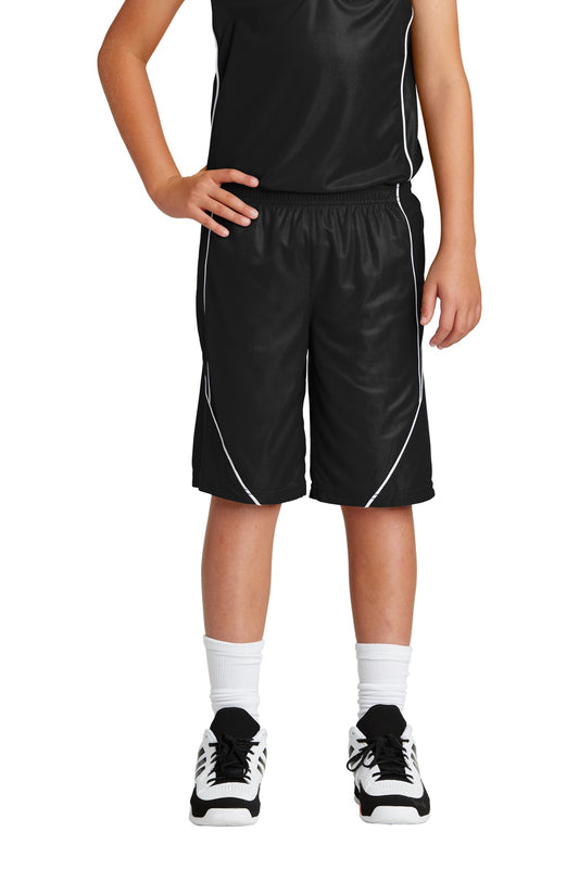 Sport-Tek- Sport-Tek® Youth PosiCharge® Mesh Reversible Spliced Short. YT565-Medtech- 1