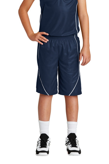 Sport-Tek- Sport-Tek® Youth PosiCharge® Mesh Reversible Spliced Short. YT565-Medtech- 2