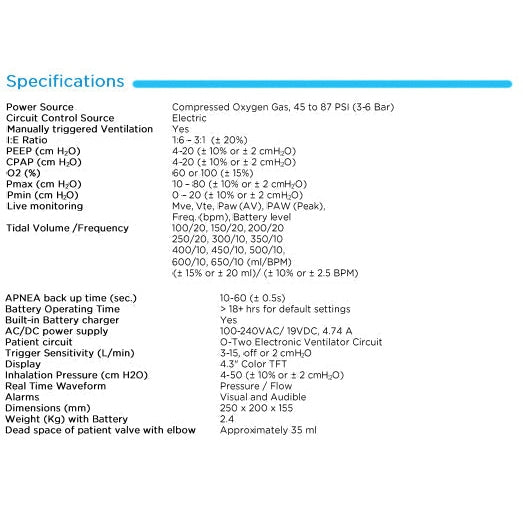 e500 Ventilator | O-Two